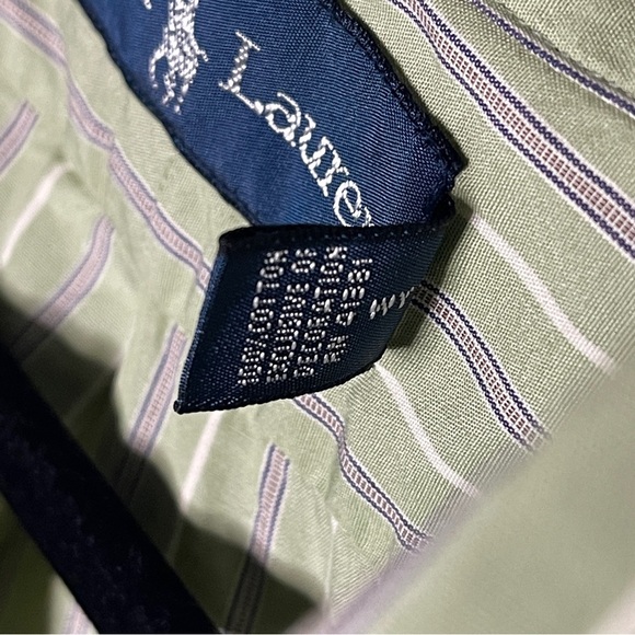 Polo Ralph Lauren Green Purple Vertical Striped Button Down Shirt Size XXL 2XL - Picture 6 of 8